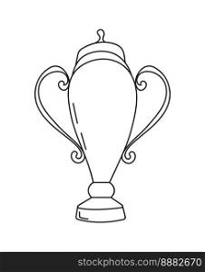 Winners cup icon vector in doodle style. First place icon. Champion cup in doodle style. Awards, trophy cups, stars. Winner prize, champion.. Winners cup icon vector in doodle style. First place icon. Champion cup in doodle style. Awards, trophy cups, stars.