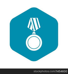 Winning medal icon. Simple illustration of winning medal vector icon for web. Winning medal icon, simple style