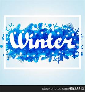 Winter abstract background design with snowflakes and snow. Winter abstract background design with snowflakes and snow.