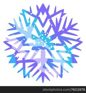 Winter abstract snowflake. Christmas or New Year illustration.. Winter abstract snowflake.