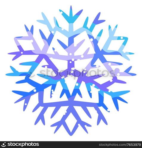 Winter abstract snowflake. Christmas or New Year illustration.. Winter abstract snowflake.