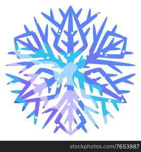 Winter abstract snowflake. Christmas or New Year illustration.. Winter abstract snowflake.