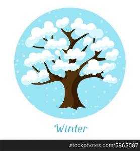 Winter background design with abstract stylized tree. Winter background design with abstract stylized tree.