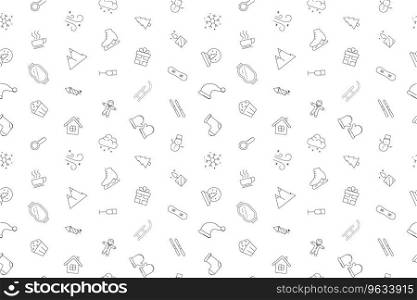 Winter background from line icon Royalty Free Vector Image
