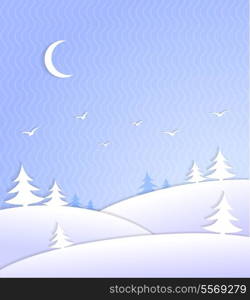 Winter background scene ice cold vector illustration