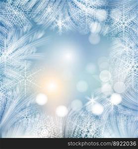 Winter background vector image