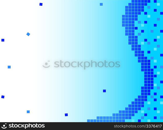 Winter background with pixels. Vector