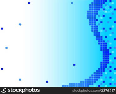 Winter background with pixels. Vector