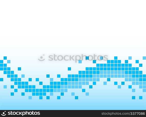 Winter background with pixels. Vector