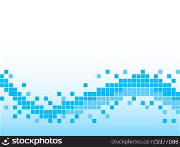 Winter background with pixels. Vector