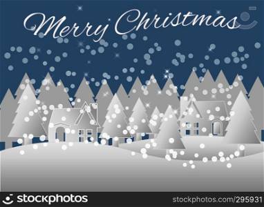 Winter background with snowflakes, abstract Christmas Background.