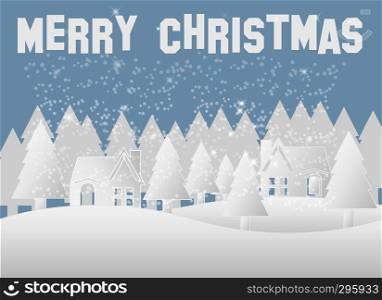 Winter background with snowflakes, abstract Christmas Background.