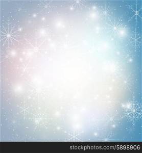 Winter background with snowflakes. Abstract winter design and website template, abstract pattern vector.
