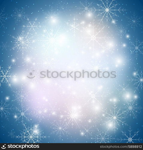 Winter background with snowflakes. Abstract winter design and website template, abstract pattern vector.