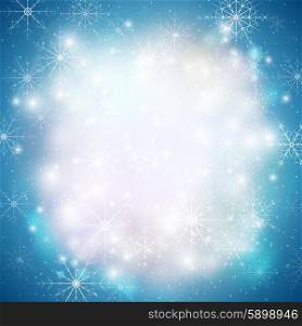 Winter background with snowflakes. Abstract winter design and website template, abstract pattern vector.