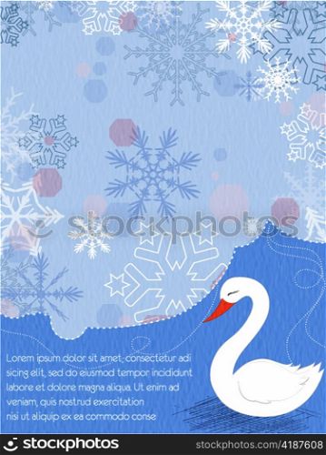 winter background with trees vector illustration