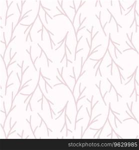 Winter berry branch seamless pattern for textile or wallpaper, scrapbook in delicate pastel pink color. Vector background, hand drawn doodle simple illustrations. Winter berry branch seamless pattern for textile or wallpaper, scrapbook in delicate pastel color. Vector background, hand drawn doodle simple illustrations