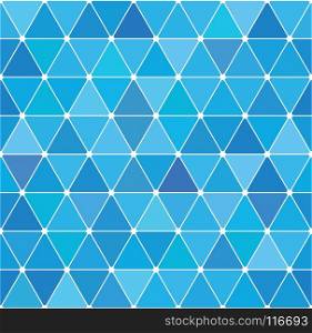 Winter blue triangle pattern. Seamless tile background.