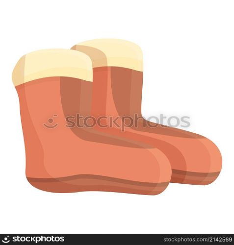 Winter boots icon cartoon vector. Snow boot. Work shoe. Winter boots icon cartoon vector. Snow boot