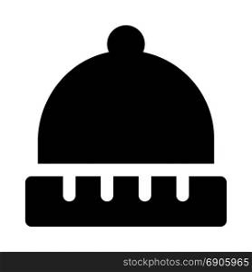 winter cap, icon on isolated background