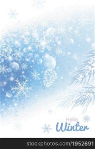 Winter card design on white background vector illustration