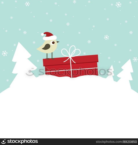 Winter card vector image