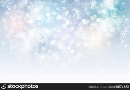 Winter card with snowflakes. Vector illustration. Holiday christmas backdrop. Winter card with snowflakes. Vector illustration.