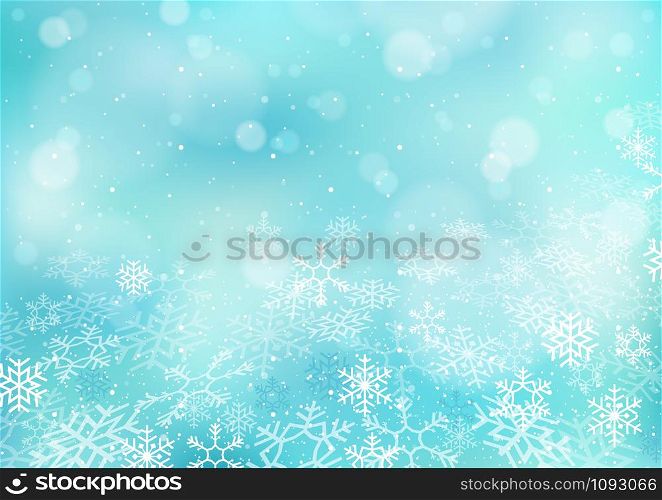 Winter Christmas Bokeh Background