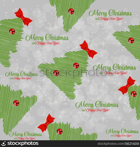 Winter Christmas New Year Seamless Pattern. Beautiful Texture with Snowflakes
