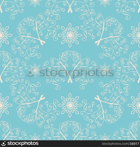 Winter Christmas seamless pattern. . Winter Christmas seamless pattern. Vector illustration background.