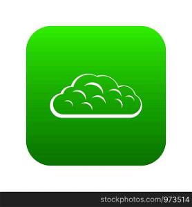 Winter cloud icon digital green for any design isolated on white vector illustration. Winter cloud icon digital green