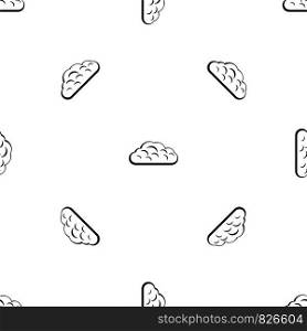 Winter cloud pattern repeat seamless in black color for any design. Vector geometric illustration. Winter cloud pattern seamless black