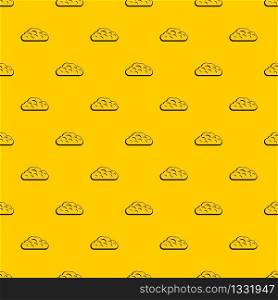 Winter cloud pattern seamless vector repeat geometric yellow for any design. Winter cloud pattern vector