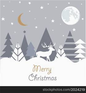 Winter cold pattern. Merry Christmas postcard, greeting card.