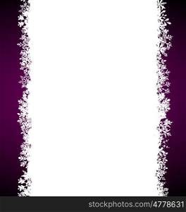 Winter Cute Snowing Frame with Snowflakes. Illustration Winter Cute Snowing Frame with Snowflakes - Vector