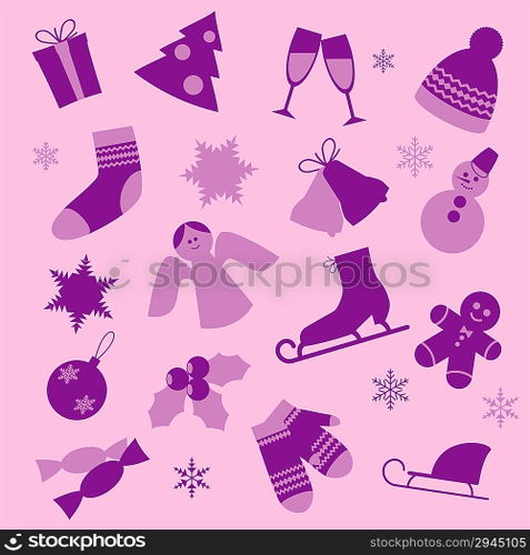 Winter design elements.