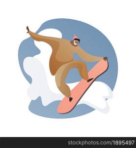 Winter extreme sports abstract concept vector illustration. Extreme winter sports competition, ski and snowboard equipment shop, mountain resort, outdoor activity, pro rider abstract metaphor.. Winter extreme sports abstract concept vector illustration.