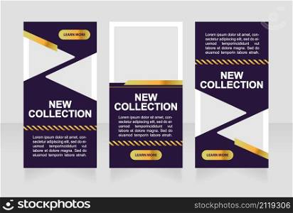 Winter fashion trends web banner design template. Clothing brand. Vector flyer with text space. Advertising placard with customized copyspace. Printable poster for advertising. Arial font used. Winter fashion trends web banner design template