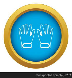 Winter gloves icon blue vector isolated on white background for any design. Winter gloves icon blue vector isolated