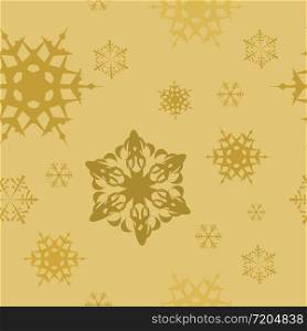 Winter - golden christmas seamless pattern / texture