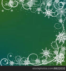 Winter greeting card with snowflakes frame vector image