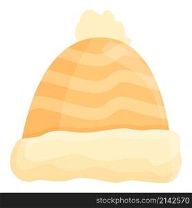 Winter hat icon cartoon vector. Beanie cap. Wool knit. Winter hat icon cartoon vector. Beanie cap