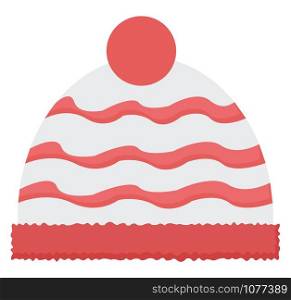 Winter hat, illustration, vector on white background.