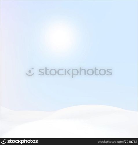 Winter Holiday Christmas Background with Sun. Vector Morning Sky Blue Festive Wallpaper.. Winter Holiday Christmas Background with Sun. Morning Sky Blue Festive Wallpaper.