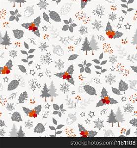 Winter holiday seamless pattern,Christmas background collection for decorative,apparel,fashion,fabric,textile,print or wrapping paper,vector illustration