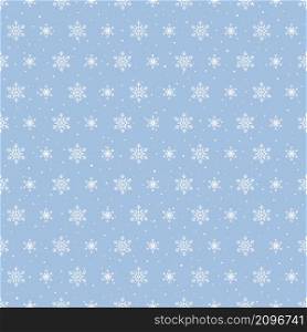 Winter holiday seamless pattern with snowflakes on blue background,vector illustration