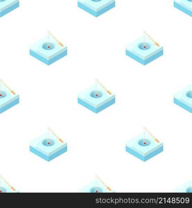 Winter ice fishing pattern seamless background texture repeat wallpaper geometric vector. Winter ice fishing pattern seamless vector