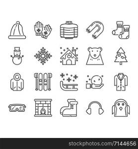 Winter icon and symbol set