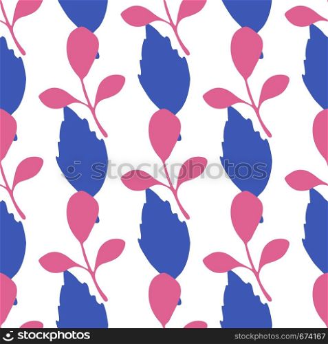 Winter leaves seamless pattern on white background. Backdrop for textile or book covers, wallpapers, design, graphic art, wrapping. Winter leaves seamless pattern on white background.