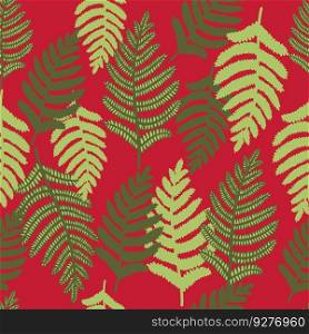Winter leaves seamless pattern Royalty Free Vector Image